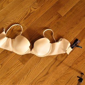 Victoria's Secret beige bra underwire thin straps size 34C